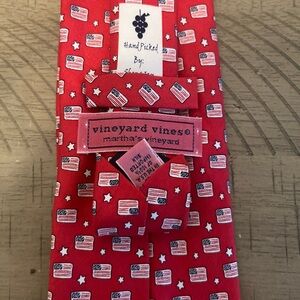 Vineyard Vines Red American Flag Tie